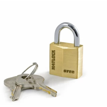 image of Matlock - Brass Key Padlock - 20MM