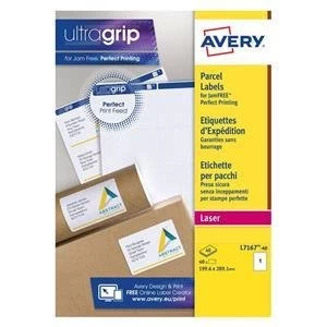 Image of Original Avery L7167 40 199.6x289.1mm Address Labels with BlockOut Technology Pack of 40 Labels