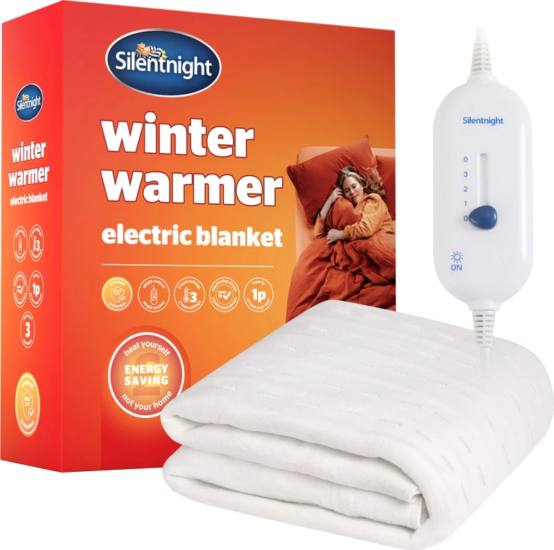 Image of Silentnight Winter Warmer Electric Blanket For Single Bed - White