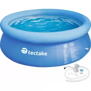 image of Inflatable pool with filter o 300 x 76cm - swimming pool, outdoor swimming pool, inflatable swimming pool - blue