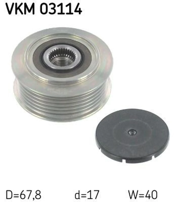 Image of SKF Alternator clutch pulley SKF VKM 03114