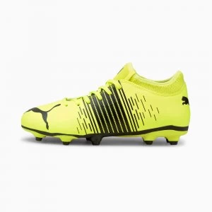Image of PUMA Future Z 4.1 FG/AG Youth Football Boots, Yellow Alert/Black/White Size 1 Shoes