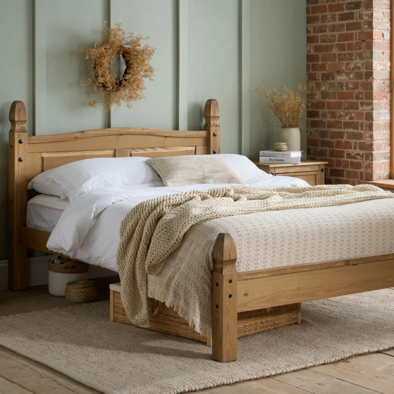 Image of Birlea Mexican Corona Low End Bed Birlea in Brown Size: Single Brown Single Unisex 5056206633974
