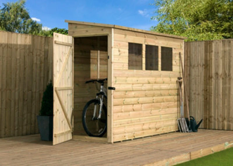 Image of Empire Sheds Empire 2800 Pent 6X3 Pressure Treated Tongue And Groove Wooden Garden Shed Door Left Side Panel (6' X 3' / 6ft X 3ft) (6X3)