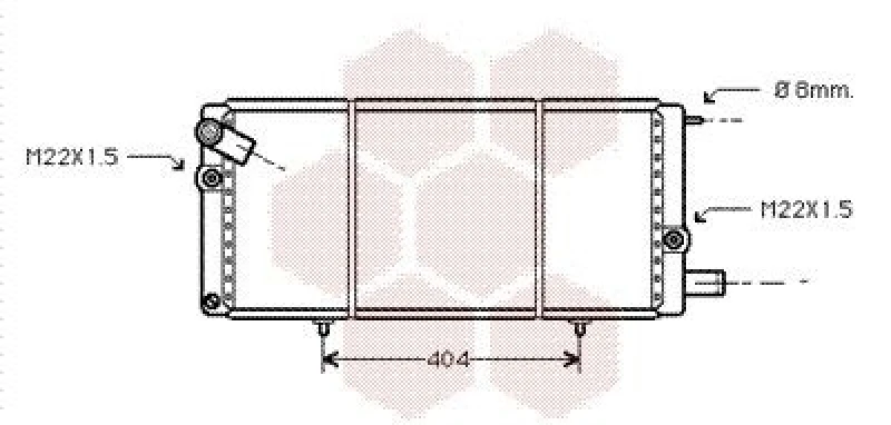 Image of VAN WEZEL Engine radiator VAN WEZEL 40002085