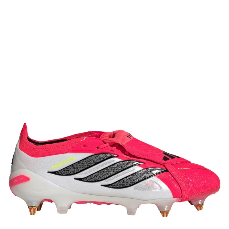 Image of adidas Mens adidas Predator Elite Fold Over Tongue Soft Ground Football Boots Red/Blk/White male 8.5 (42.7)