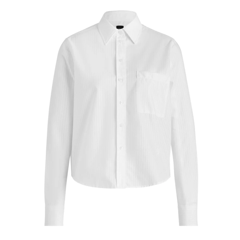 Image of Boss Womens Brielle Monday Premium Poplin Shirt White female 4 (XXS)