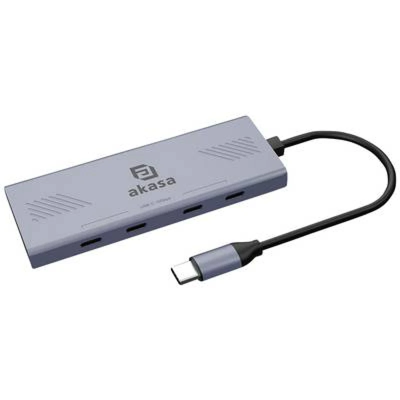 Image of Akasa Akasa 10Gbps USB Type-C 4 Port Hub 4 ports USB-C (USB 3.2 2nd Gen) multiport hub + USB C connector Aluminium (anodised) AK-CBCA32-18BK