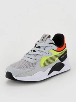 image of Puma Rs-X Hard Drive Childrens Trainers - Grey/Yellow