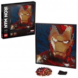 image of LEGO Art Marvel Studios Iron Man 3-in-1 Wall Art Kit - 31199