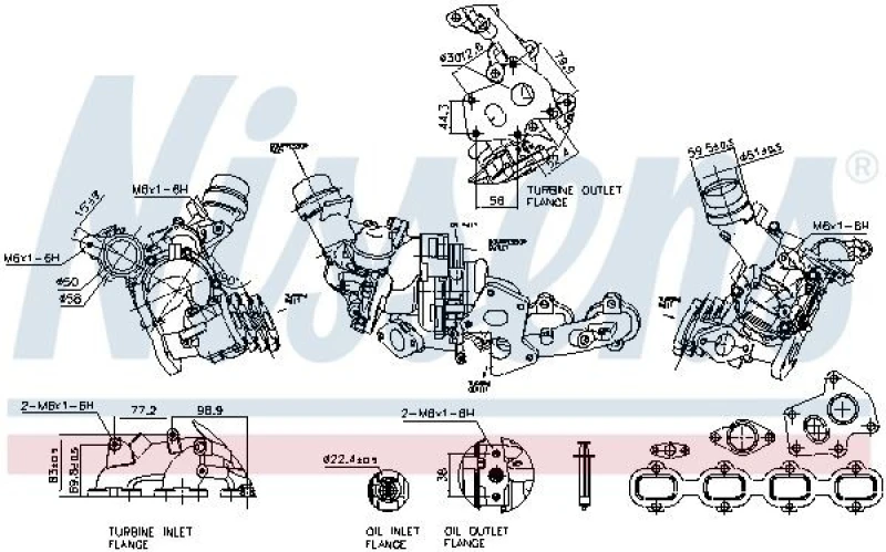 Image of NISSENS Turbocharger NISSENS 93513