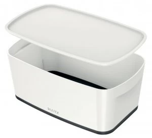 image of Leitz MyBox Small with Lid WOW White Black