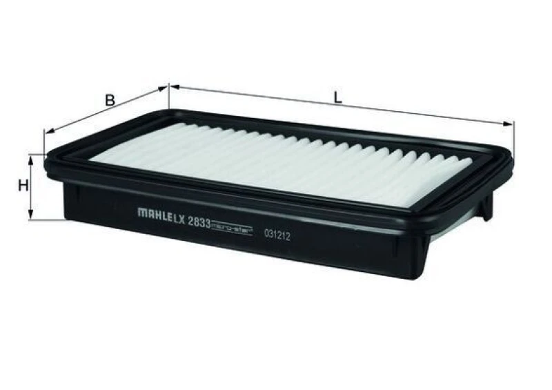 Image of MAHLE LX 2833 Air filter Filter Insert Air Filter (8)