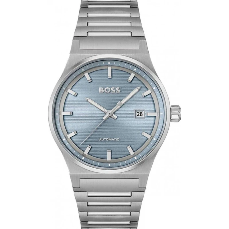 Image of BOSS Mens 1514118 41mm Automatic Watch in Silver Silver Male One Size