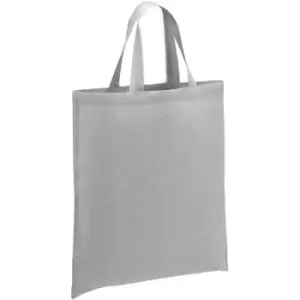 image of Brand Lab Cotton Short Handle Shopper Bag (One Size) (Silver) - Silver