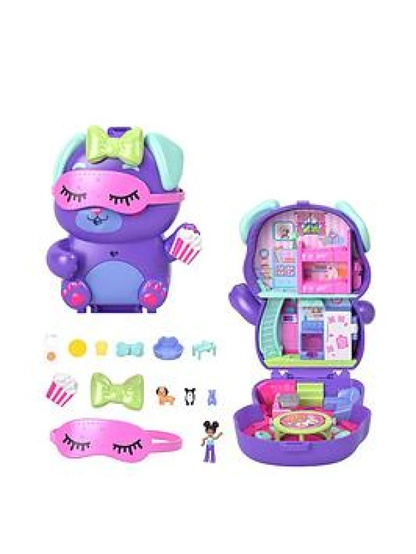 Image of Polly Pocket Polly Pocket Sleepover Playset, with Dolls & Accessories