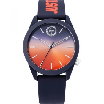 Hype Hype Orange And Blue Ombre Dial Navy And Orange Just Hype Print Silicone Strap Kids Watch