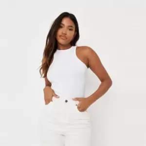 image of Missguided Longline Extreme Racer Vest - White