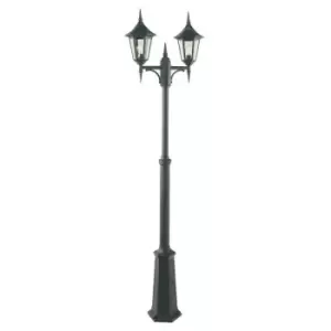 Image of Elstead - 2 Light Twin Outdoor Post Lantern Black IP54, E27
