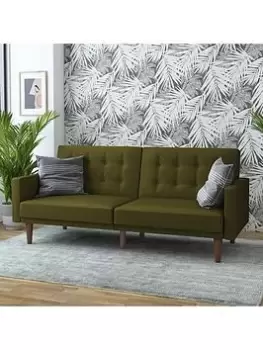 image of Queer Eye Qe Wimberly Futon Green Linen