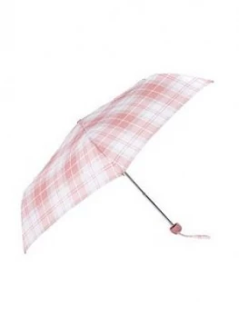 image of Barbour Portree Check Umbrella - Pink