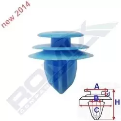 Image of ROMIX Clip C60649 TOYOTA,LEXUS,Yaris Schragheck (_P9_),AVENSIS Kombi (T25),Yaris Schragheck (_P1_),COROLLA Verso (ZER_, ZZE12_, R1_)