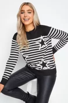 Image of Stripe Star Print Jumper