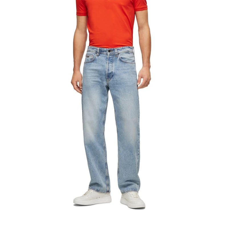 Image of Boss Mens Akron Bc Slim Fit Jeans Medium Blue male 33W R