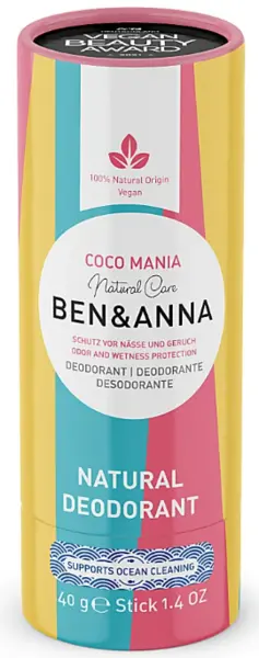 image of Ben and Anna Coco Mania Deodorant Stick 40g