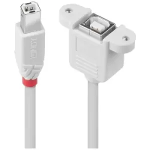 Image of LINDY USB cable USB 2.0 USB-B plug, USB-B socket 1m Grey 31801