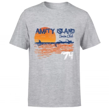 Image of Jaws Amity Swim Club T-Shirt - Grey - XS - Grey