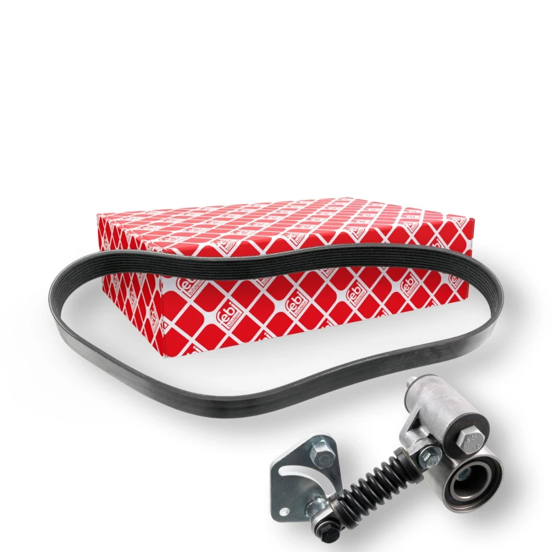 Image of FEBI BILSTEIN 30201 V-ribbed belt set with tensioner element V-Ribbed Belt Set (542)