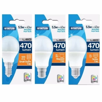 Image of Status 5.5W LED Golf Ball Bulb - Small Edison Screw
