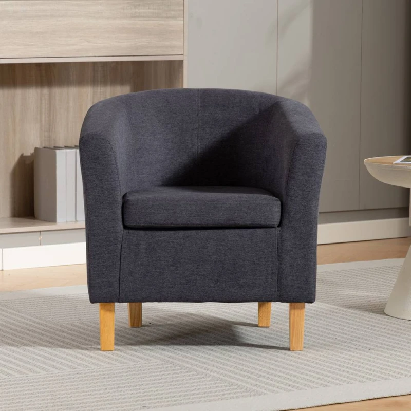 Image of Artemis Home Millie Fabric Accent Chair in Charcoal Size: 1 Pack Charcoal Unisex 1 Pack
