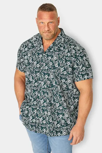 image of BadRhino Floral Shirt Green