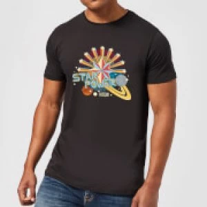 Image of Captain Marvel Star Power Mens T-Shirt - Black