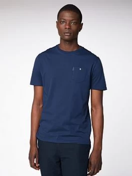 Image of Ben Sherman Spade Pocket T-Shirt - Dark Navy, Size L, Men