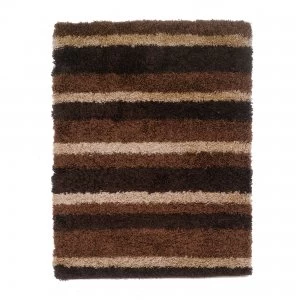 Image of Flair Rugs Flair 120 x 170cm Nordic Channel Rug - Chocolate