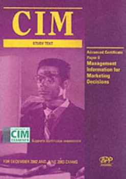 Image of Cim Advanced Certificate Paper 6 Management Information for Marketing Decisions Paperback