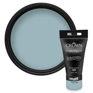Image of Crown Walls & Ceilings Matt Emulsion Duck Egg Tester - 40ml