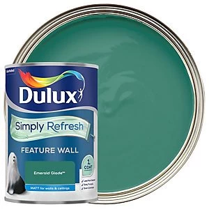 Image of Dulux Simply Refresh Feature Wall Emerald Glade Matt Emulsion Paint 1.25L