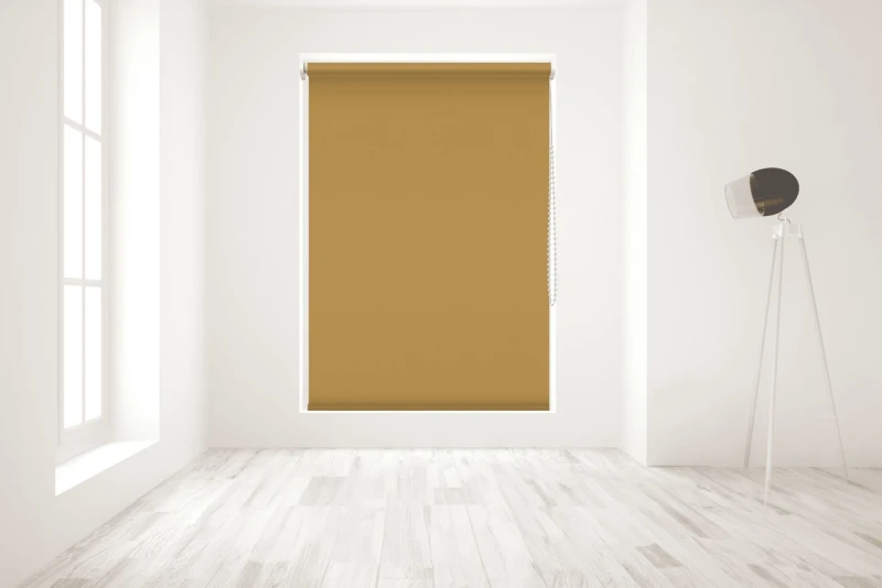 Image of Blinds Outlet Blackout Roller Blind in Orange Size: 210cm width x 160cm drop Orange Unisex 210cm width x 160cm drop