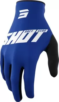 Shot Raw Burst Motocross Gloves, white-blue, Size XL, white-blue, Size XL