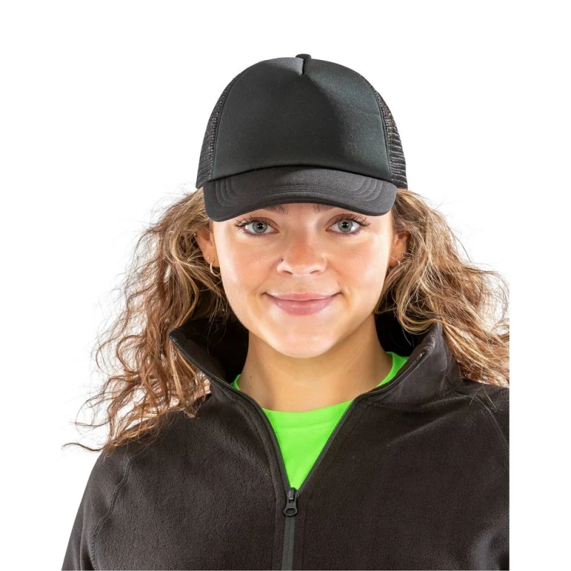 Image of Result Core Mens 1 2 Mesh Trucker Cap in Black Male One Size