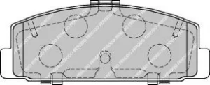 Image of Ferodo FDB1721 Brake Pad Set Rear Axle Premier Car