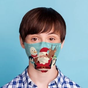 image of Jingle Bells Christmas Characters Reusable Face Covering - Small