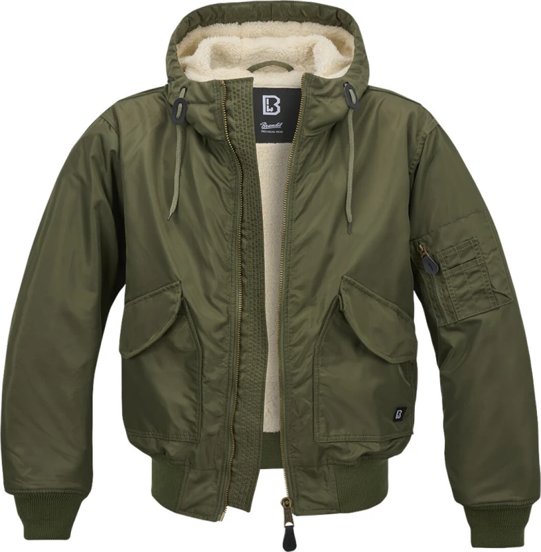Image of Brandit CWU Hooded Between-seasons Jacket olive S Men