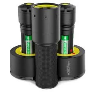 Image of LED Lenser i7DR Industrial Rechargeable LED Torch with Double Charger Black & Yellow