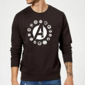 image of Avengers Team Logo Sweatshirt - Black