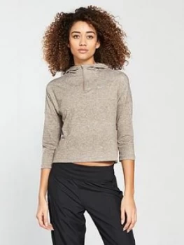 Image of Nike Running Dry Element Hoodie Stone Stone Size L Women